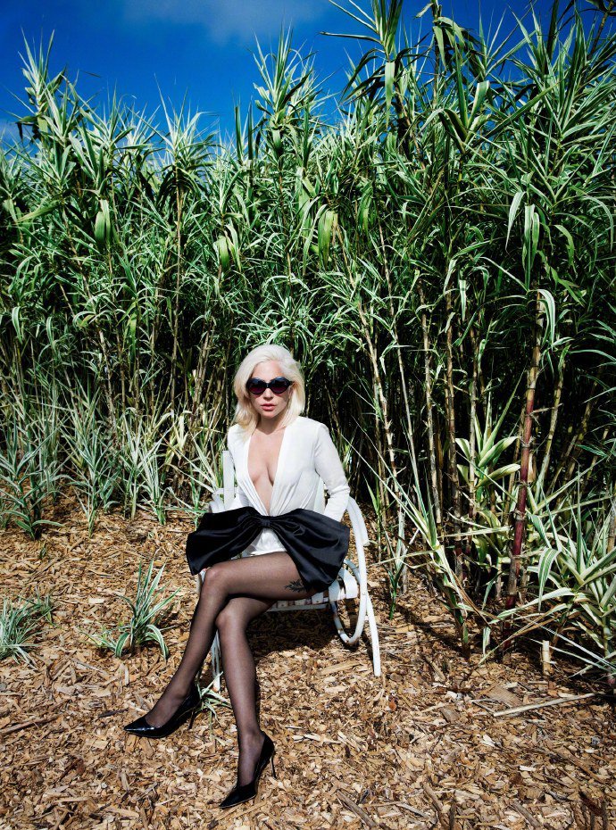 点击大图看下一张：Lady Gaga登VOGUE十月刊封面照片