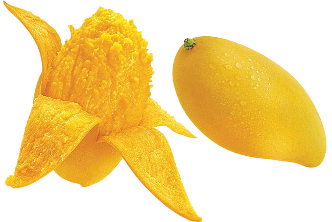 点击大图看下一张：新鲜的芒果果肉图片欣赏