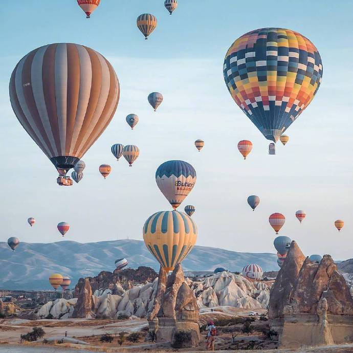 点击大图看下一张：土耳其 Cappadocia 热气球 ​​​ ​​​​美景图