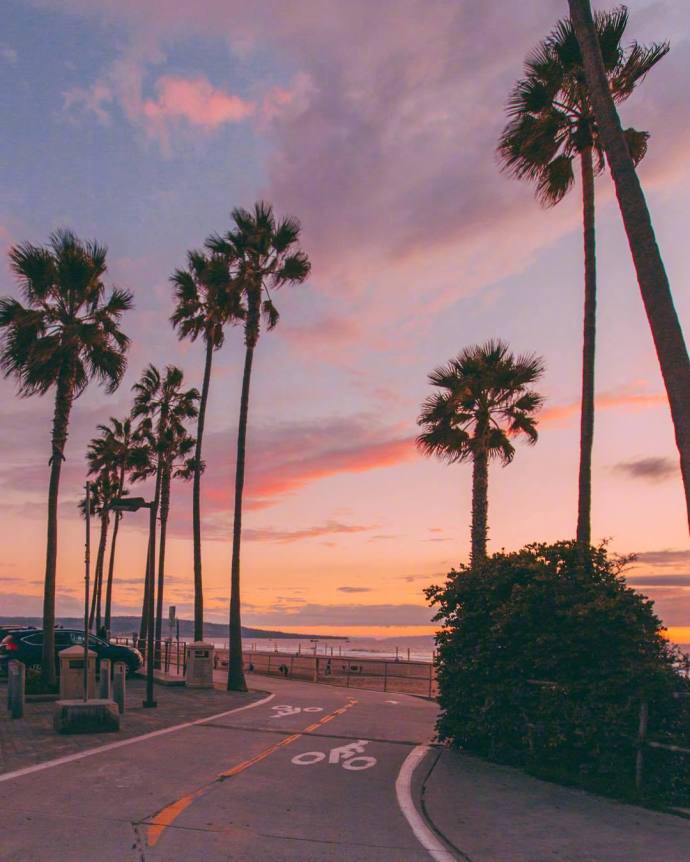 点击大图看下一张：加州的日落时分风景拍摄