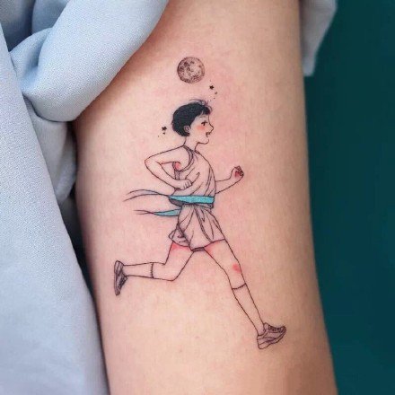 点击大图看下一张：小姑娘纹身--一组小女孩的创意纹身作品图片
