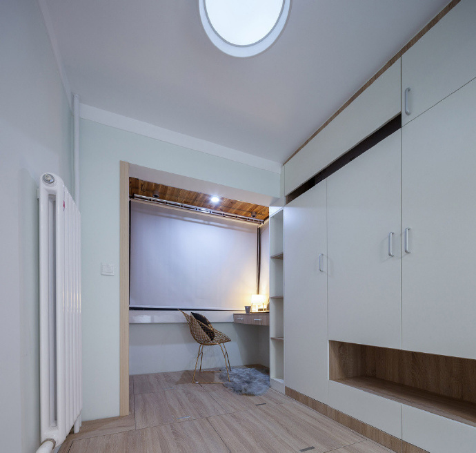点击大图看下一张：37平米精致的北欧风格单身公寓效果图