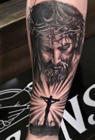 耶稣相关的一组6张耶稣基督纹身图案欣