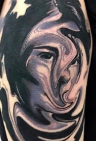 看着眼花的扭曲变形风格的纹身图案--白俄罗斯文身师Giena Todryk作品