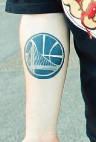 篮球勇士队队徽相关的纹身图案作品