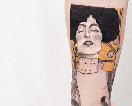 点击大图看下一张：来自意大利纹身师的一组个性女郎纹身图案