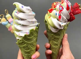 五颜六色特别好看的冰淇淋