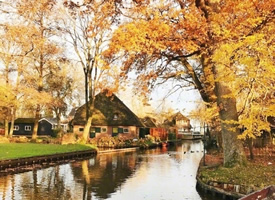 荷兰羊角村的秋天，一个秋日中的童话