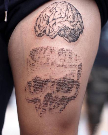 点击大图看下一张：代码纹身：程序员最爱的由代码组成的纹身图案9张