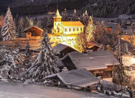 特别梦幻的瑞士雪夜，这就是真实的童话世界吧！