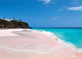 巴哈马群岛上哈勃岛的粉色海滩，最性感的海滩