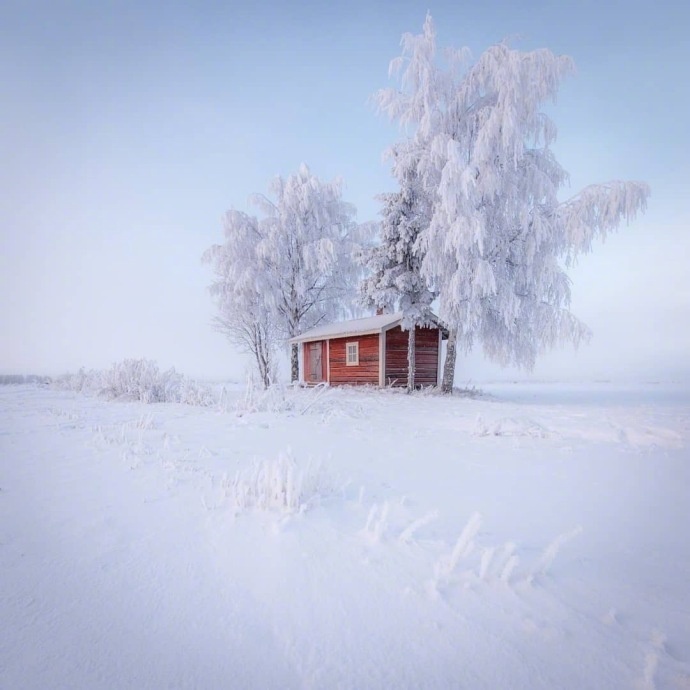 点击大图看下一张：芬兰Lapua的雪景 美的不要不要的