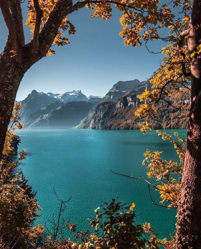 点击大图看下一张：瑞士的秋天美如一幅画的风景图片欣赏