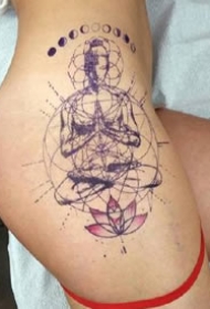 9张女性大腿侧部的性感纹身作品图案欣赏