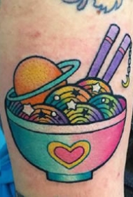 美食纹身：一组很有诱惑力的彩色食物纹身图案