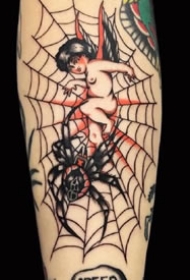 9张很个性的一组蜘蛛纹身图案欣赏