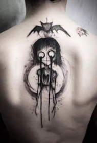 一组Gothic哥特式风格的暗黑小纹身图案9张