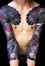 霸气侧漏的一组男性花臂纹身图案欣赏