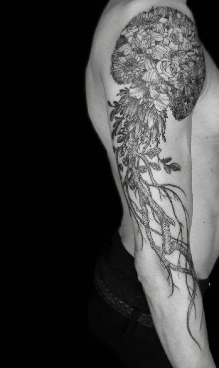 点击大图看下一张：水母刺青：关于水母的一组纹身作品图