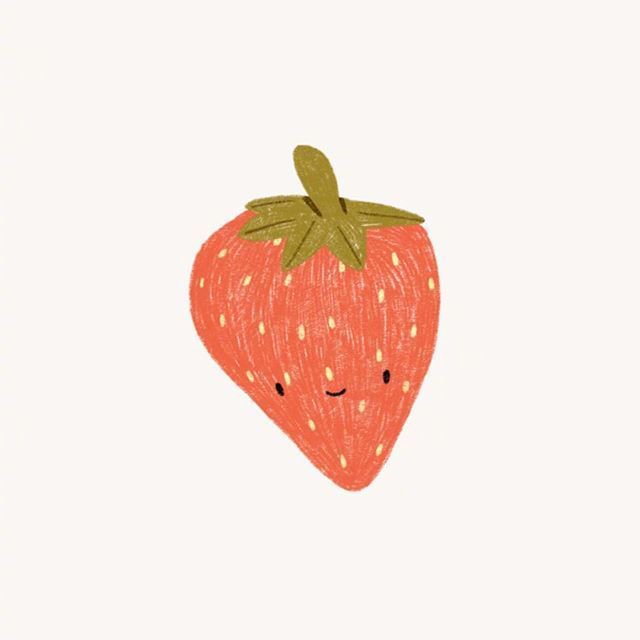 点击大图看下一张：一组植物水果动物插画设计卡通壁纸