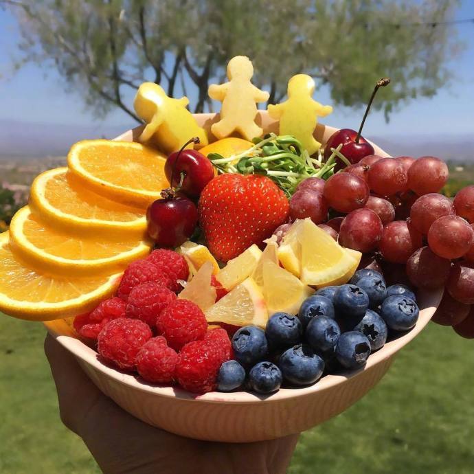 点击大图看下一张：简单有创意的营养的水果拼盘图集