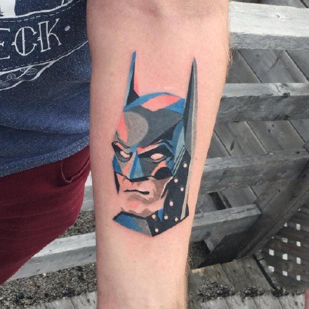 点击大图看下一张：蝙蝠侠：和漫威蝙蝠侠相关的一组纹身图案