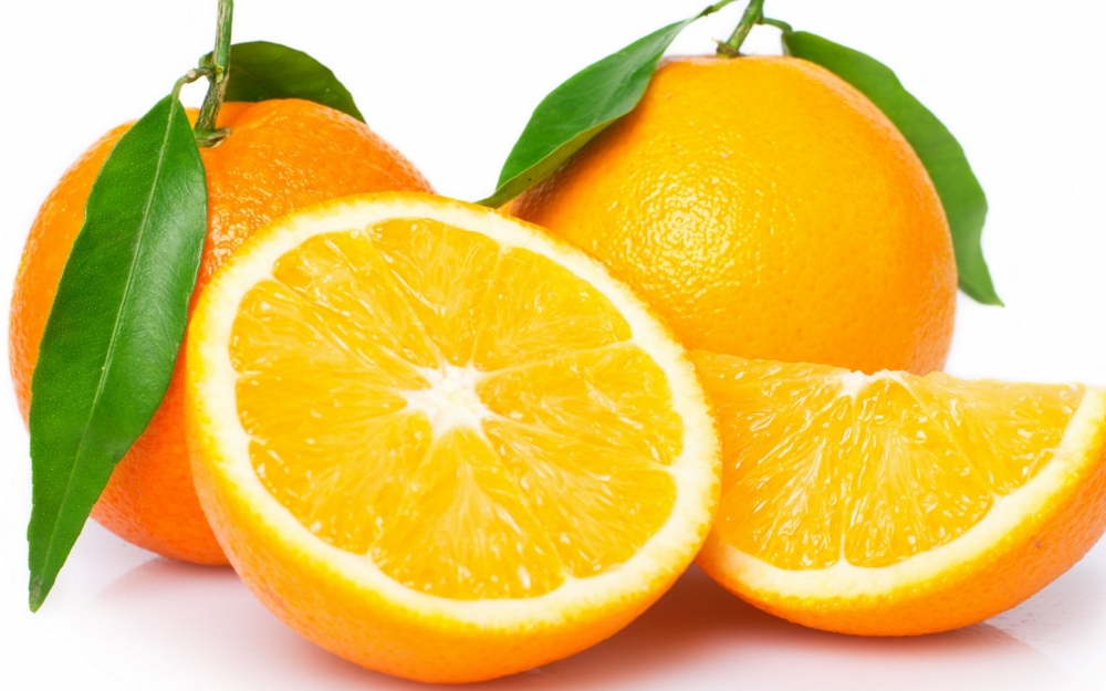 点击大图看下一张：酸甜可口的橙子唯美高清水果图片壁纸