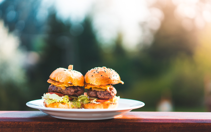 点击大图看下一张：食用方便、风味可口的汉堡图片