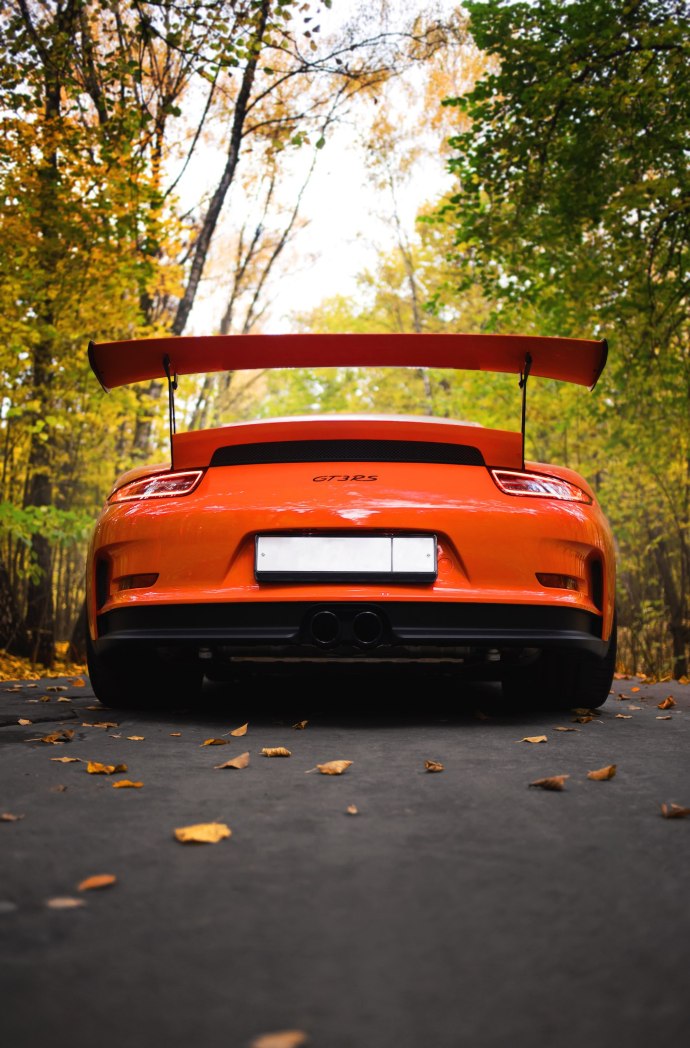 点击大图看下一张：橘色亮色的Porsche 911 GT3 RS图片欣赏