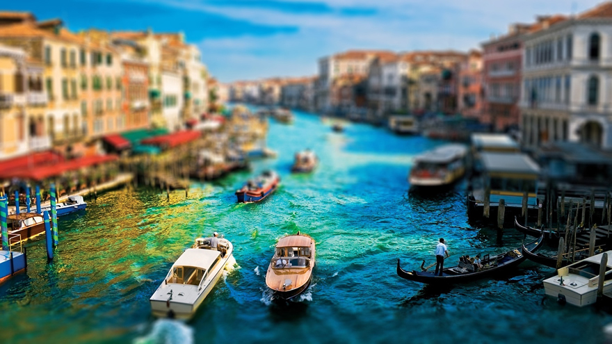 点击大图看下一张：水上城市威尼斯风景图片桌面壁纸