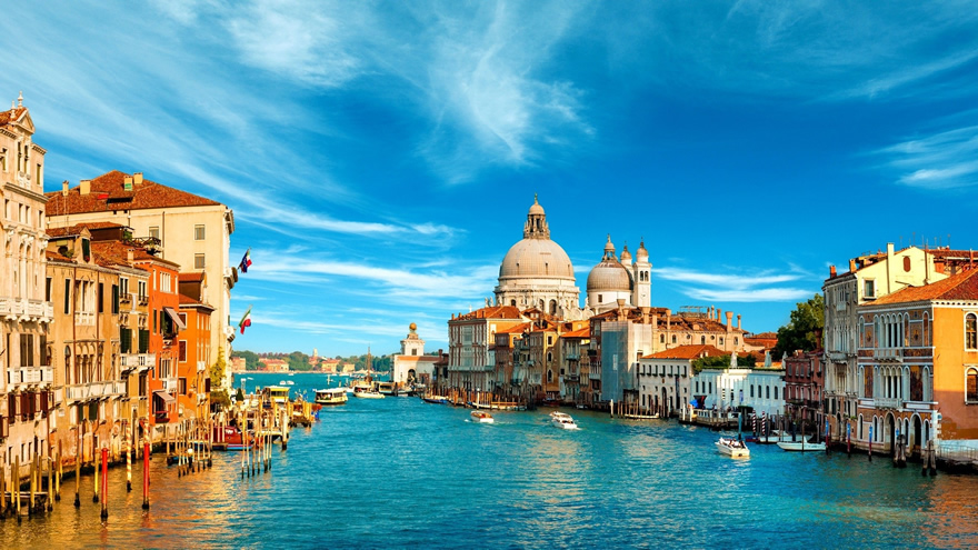 点击大图看下一张：水上城市威尼斯风景图片桌面壁纸