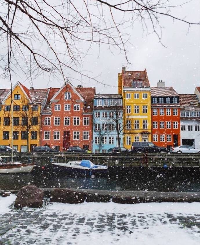点击大图看下一张：哥本哈根的冬天美的像一幅画