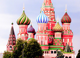 莫斯科城市的色彩就像童话世界的颜色