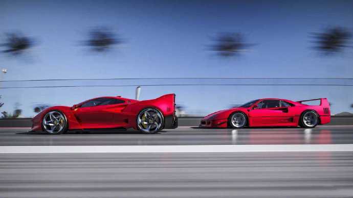 点击大图看下一张：造型十分霸气的法拉利Ferrari F40 Tribute