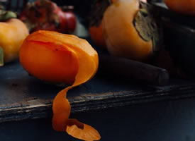 一组暖色系列的柿子图片欣赏