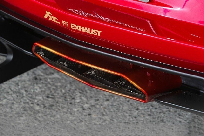 点击大图看下一张：红色帅气的兰博基尼Aventador LP700 with Fi Exhaust