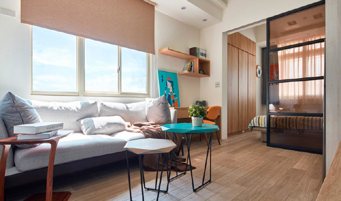点击大图看下一张：30平的单身公寓一个人住很舒服