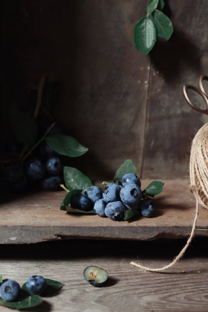 点击大图看下一张：在夏秋季节成熟起来的蓝莓果，一个个蓝盈盈的薄皮、珠光宝气