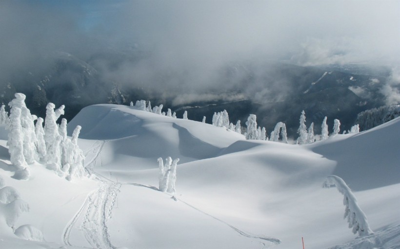 点击大图看下一张：冬季秀丽雪景图片
