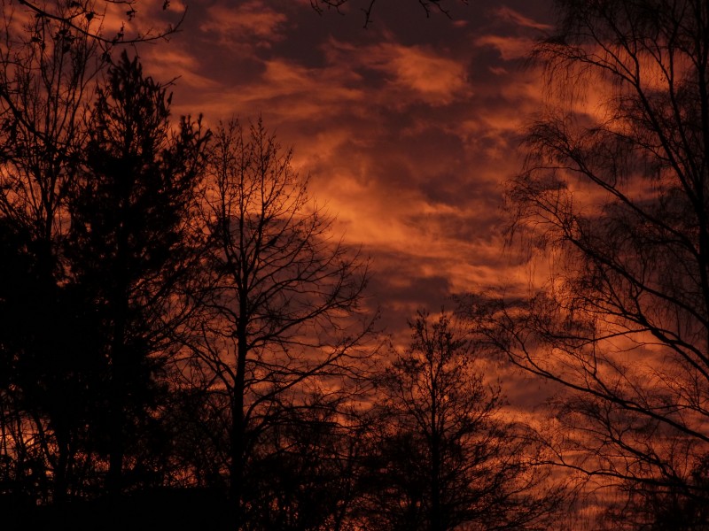 点击大图看下一张：火烧云风景图片