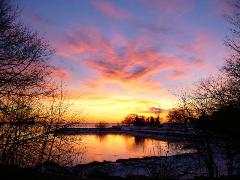点击大图看下一张：美丽的夕阳景色图片