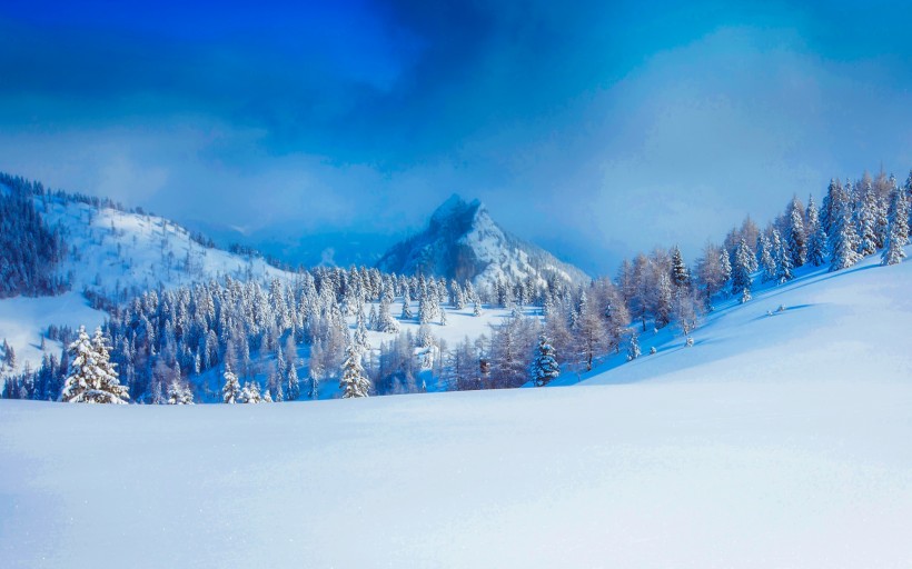 点击大图看下一张：巍峨的雪山图片