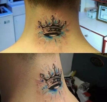 点击大图看下一张：18张漂亮的皇冠纹身图案欣赏