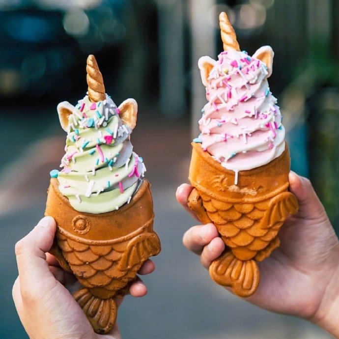 点击大图看下一张：火遍纽约的鲷鱼饼冰淇淋图片欣赏
