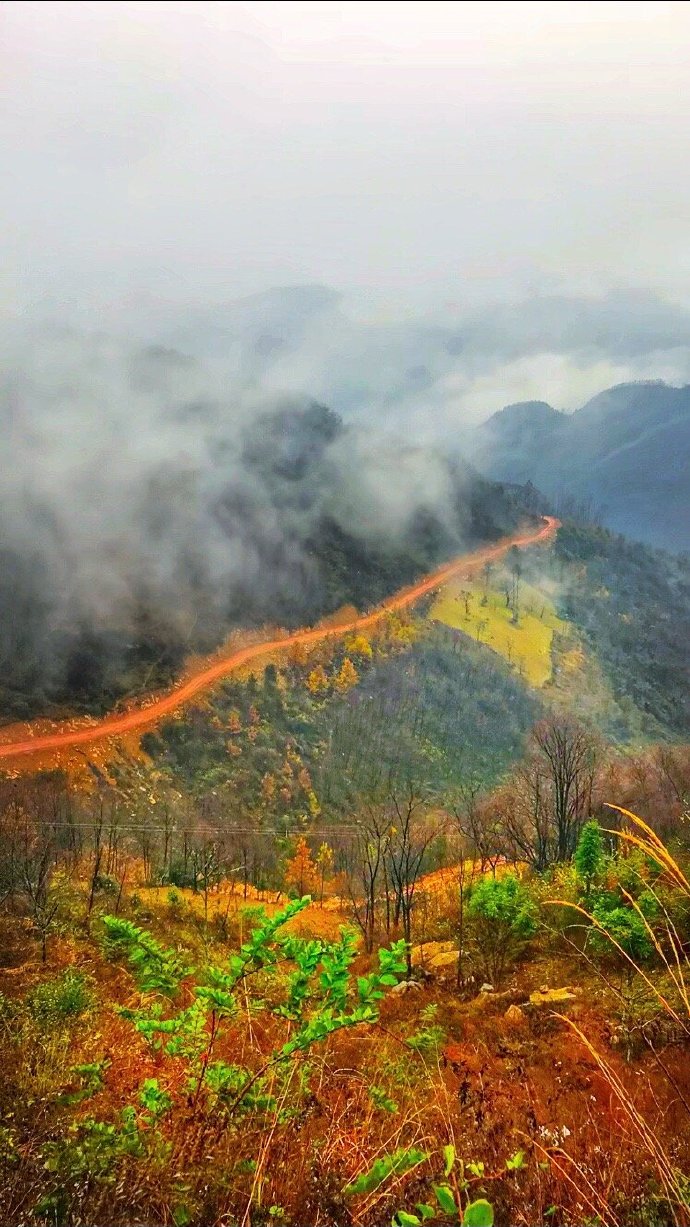 点击大图看下一张：陕南汉中，云上草坝的乡村美景图片