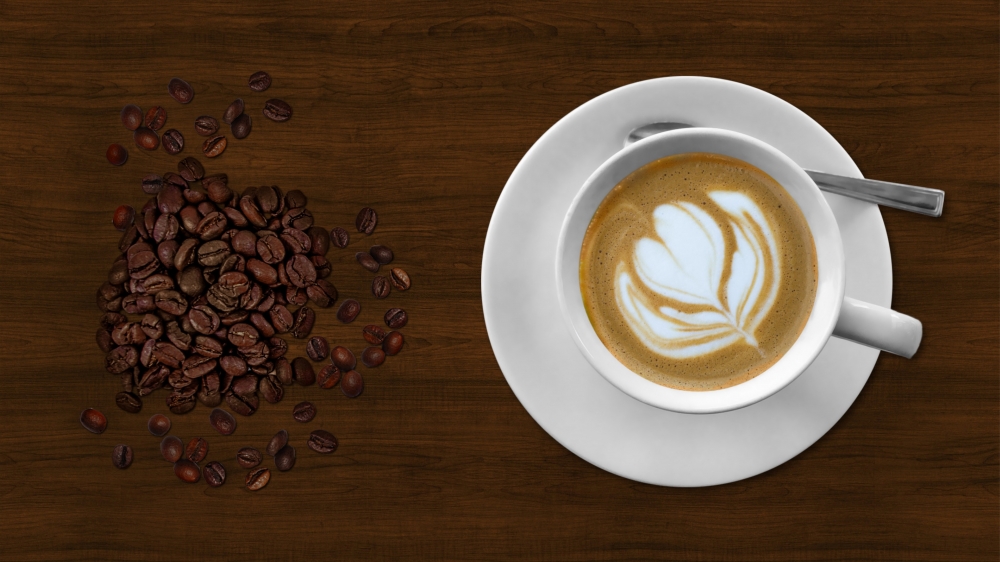 点击大图看下一张：提神的饮品咖啡拉花图片