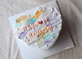 一组美美的简单系列的爱心蛋糕图片