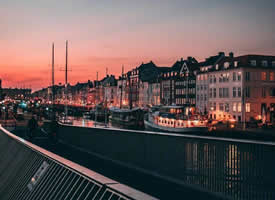 丹麦哥本哈根的日暮时分美景图片欣赏