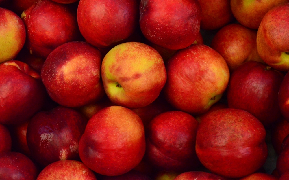 点击大图看下一张：一组油桃和水蜜桃的特写图片欣赏