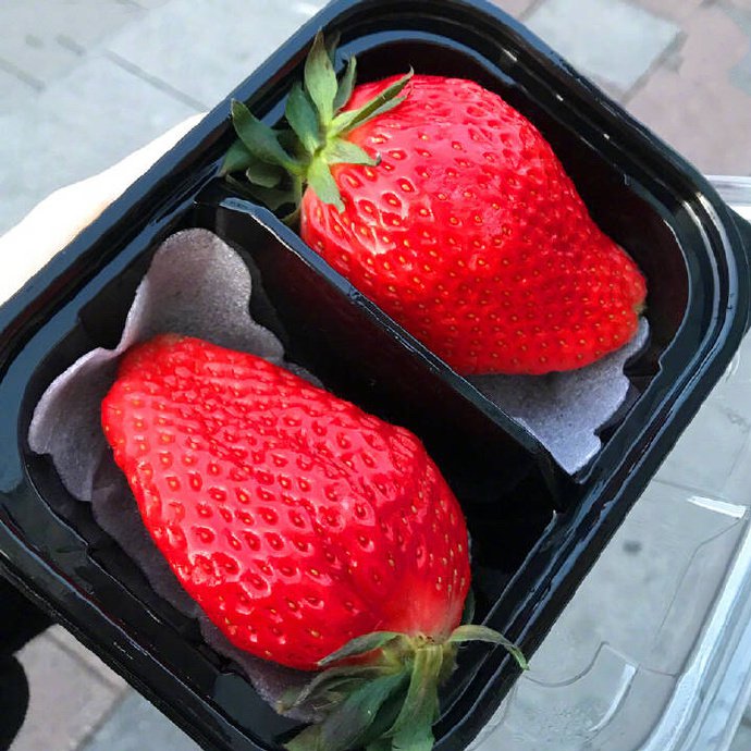 点击大图看下一张：一组超级红色的草莓图片欣赏